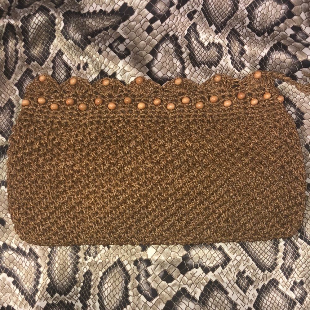 Macrame Clutch With Wooden Beads